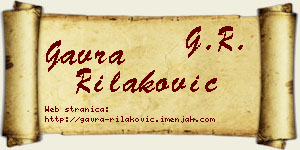 Gavra Rilaković vizit kartica